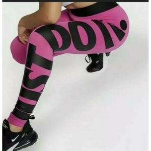 Pink Nike sportswear leggings